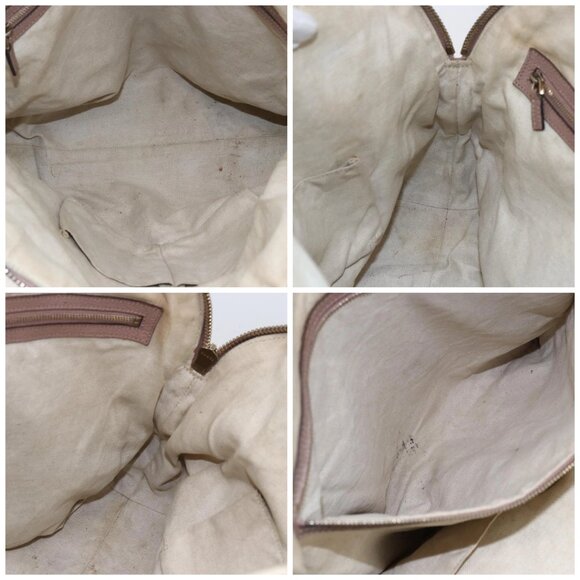 GUCCI GG Canvas Shoulder Bag Beige Gold Auth - Picture 16 of 16